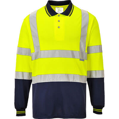 Hi Vis Long Sleeved Polo Shirt
