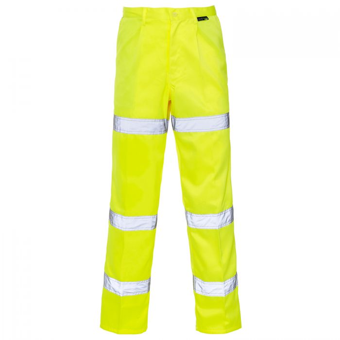 Supertouch Hi Vis Yellow Combat Trousers