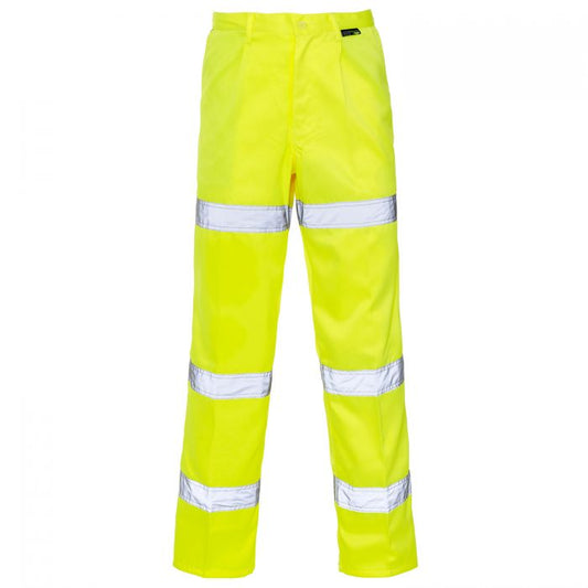 Supertouch Hi Vis Yellow Combat Trousers