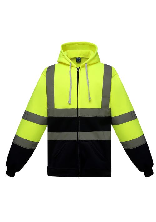 Hi Vis Zipped Hoodie